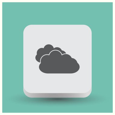 Bulut simge vektör. Web vektör stili.