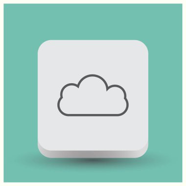 Bulut simge vektör. Web vektör stili.