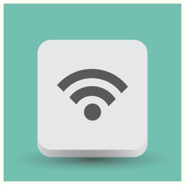 Düz simgesi RSS. vektör çizim