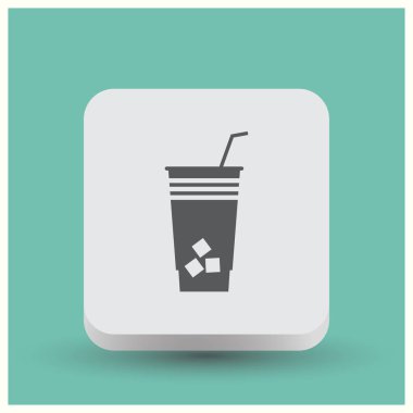 Kahve fincanı vektör düz simgesi. Çay bardağı. Kahve fincanı simge görüntüsü.