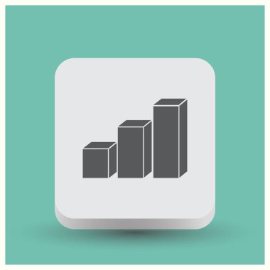 Trendy düz stil grafik simgesini. Vektör çizim, Eps10.