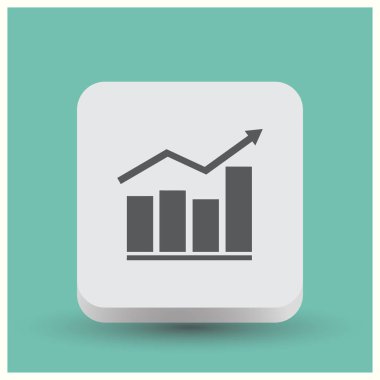 Trendy düz stil grafik simgesini. Vektör çizim, Eps10.