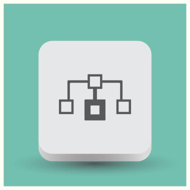 Akış şeması simge vektör. Web vektör stili.