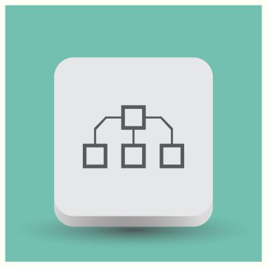 Akış şeması simge vektör. Web vektör stili.