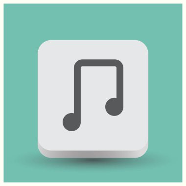 Müzik Not vektör simgesi. Web vektör stili.