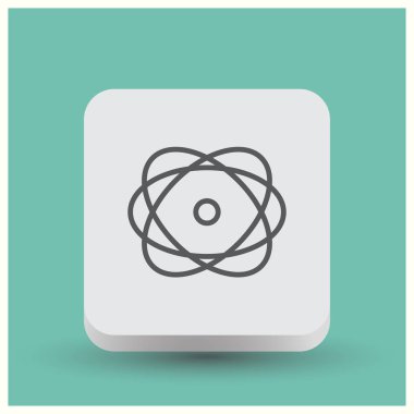 Atom simgesi. Web vektör stili.