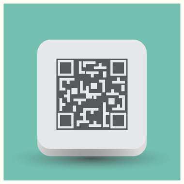 QR Kod simgesi. Web vektör stili.