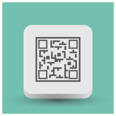 QR Kod simgesi. Web vektör stili.