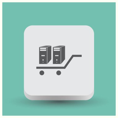 Bilgisayar kutsal kişilerin resmi. Web vektör stili.