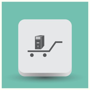 Bilgisayar kutsal kişilerin resmi. Web vektör stili.