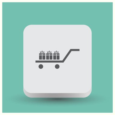 Şu, Giftbox izole düz Web telefon simgesi