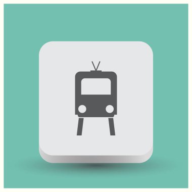 Tren simgesi. Web tasarım stili.