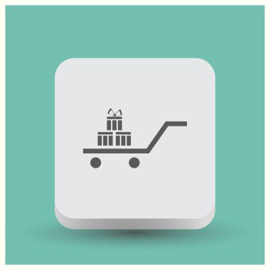 Şu, Giftbox izole düz Web telefon simgesi