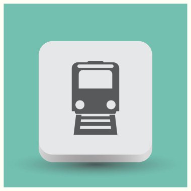 Tren simgesi. Web tasarım stili.