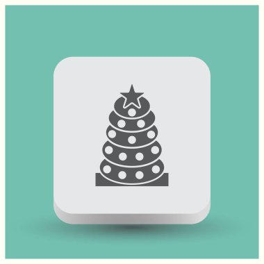 tatil Noel ağaç izole vektör çizim