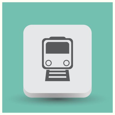 Tren simgesi. Web tasarım stili.