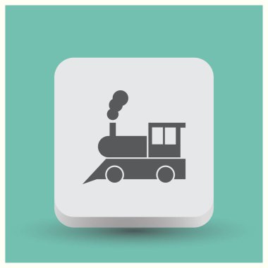 Vintage buhar tren, eski retro demiryolu