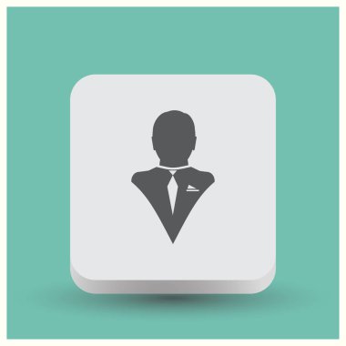 Adam vektör web simgesi.