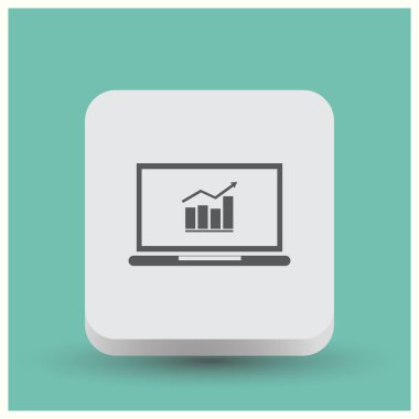 Web grafik simgesini. İş grafiği ile izlemek