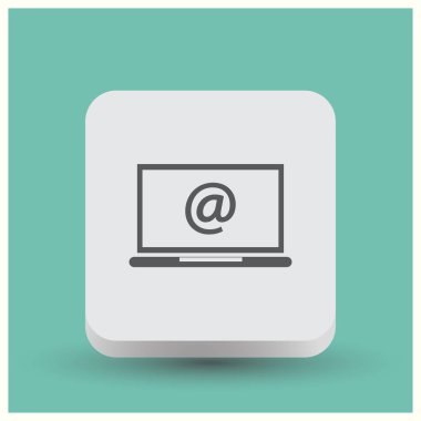 dizüstü bilgisayar ve e-posta. vektör.