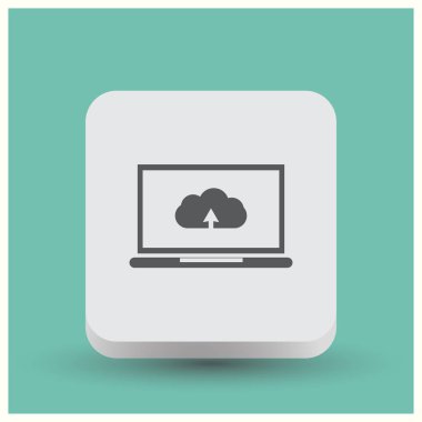 dizüstü bilgisayar indir bulut simgesi