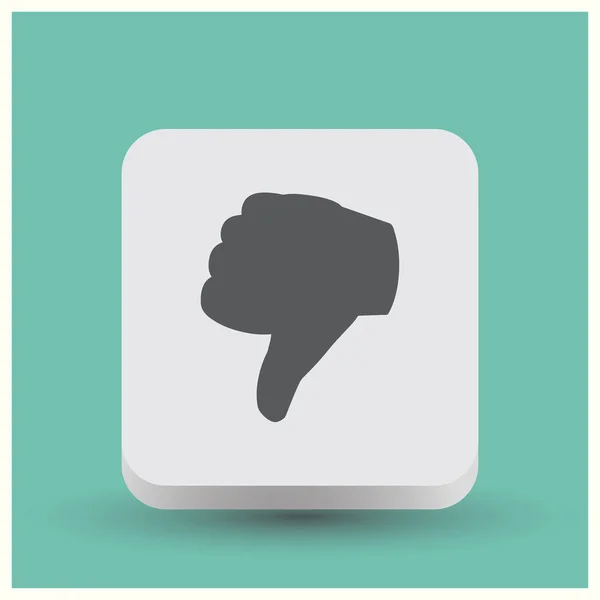 Hand with thumb down. Dislike icon isolated on background. Logo illustration — Stock Vector