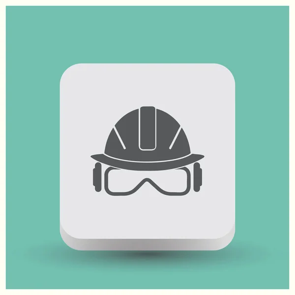 Vector illustration of a web icons safety helmet, hard hat — Stock Vector