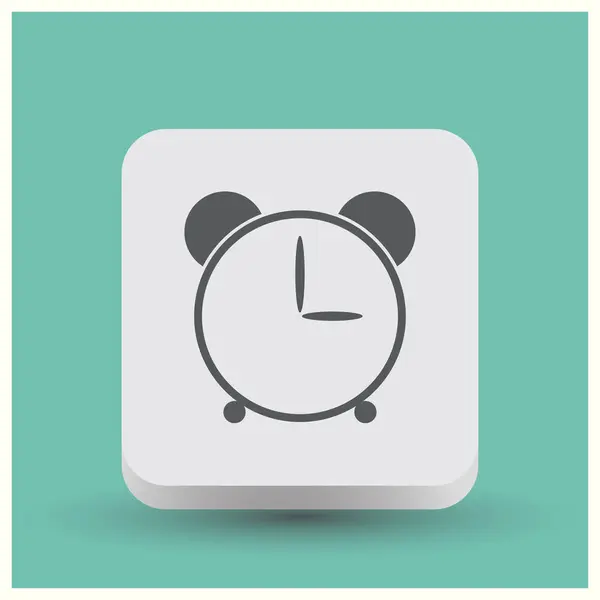 Icono del reloj despertador. estilo de diseño web . — Archivo Imágenes Vectoriales