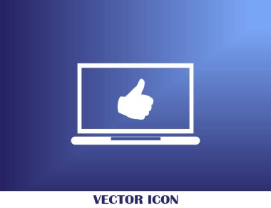 Simge, düz simge vektör çizim vektör başparmak.