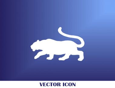 Kaplan siluet, vektör simgesi