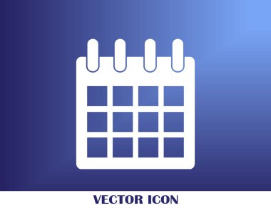 Takvim izole düz Web telefon simgesini