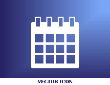 Takvim izole düz Web telefon simgesini