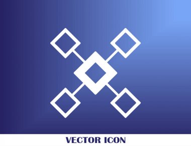 Akış şeması simge vektör.