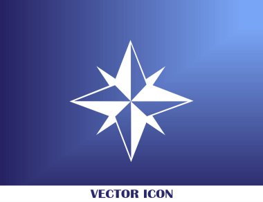 Pusula simgesini düz vektör