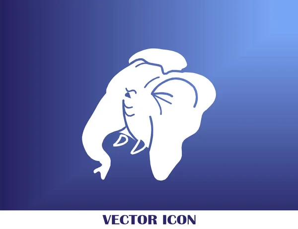 Elefantenvektor Web-Ikone — Stockvektor