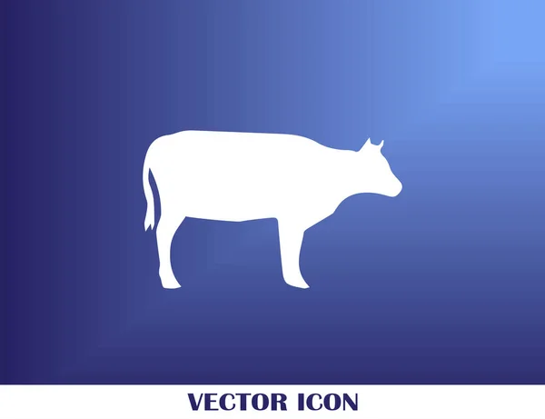 Vaca Silueta vector icono — Vector de stock