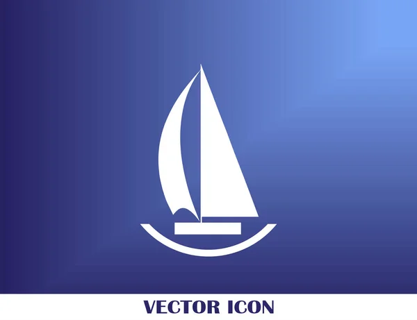 Vektor Segel Boot Symbol — Stockvektor