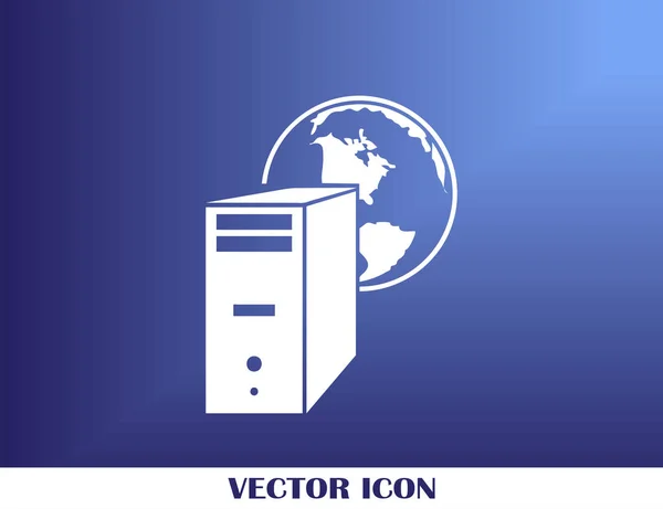 Ikona komputera, komputer — Wektor stockowy