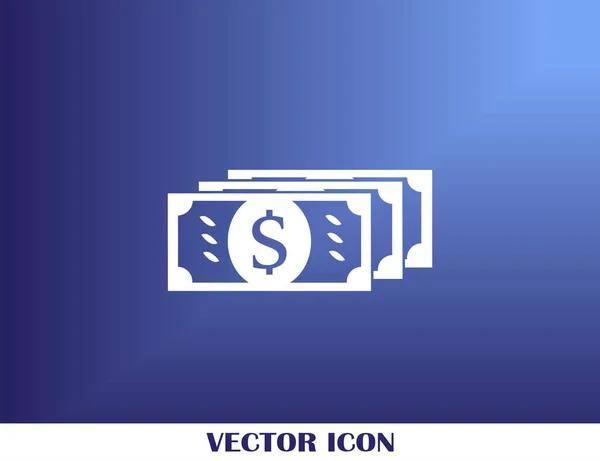 Ícone plano do dinheiro do vetor — Vetor de Stock