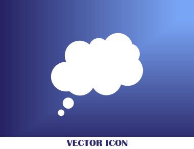 Çizgi roman konuşma balonları ikonu, vektör illüstrasyonu. Düz tasarım biçimi