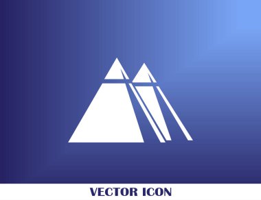 Piramit vektör web simgesi