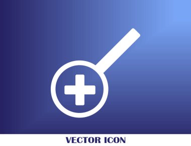 Büyüteç camı. Arama simgesi. Vektör çizim.