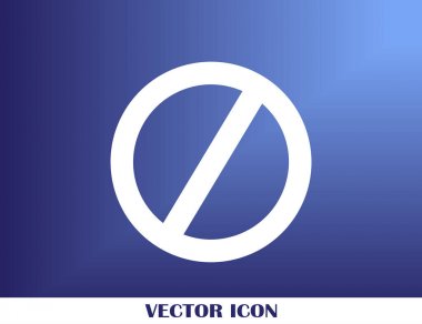 Hiçbir işaret düz simgesi