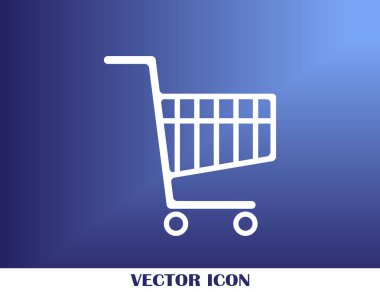 Alışveriş sepeti ikonu. vektör illüstrasyonu