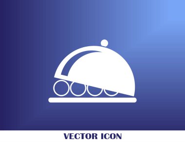 tabağı simge vektör çizim.