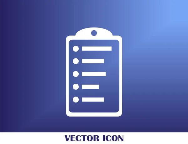 Comprobación de calidad icono. portapapeles icono web — Vector de stock