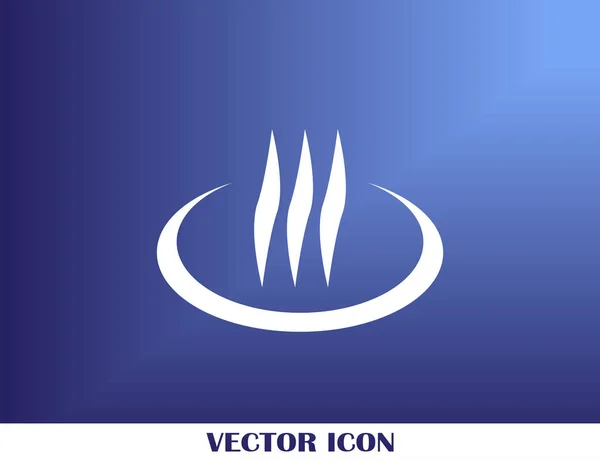 Hot steam vector icon illustration — Stock Vector