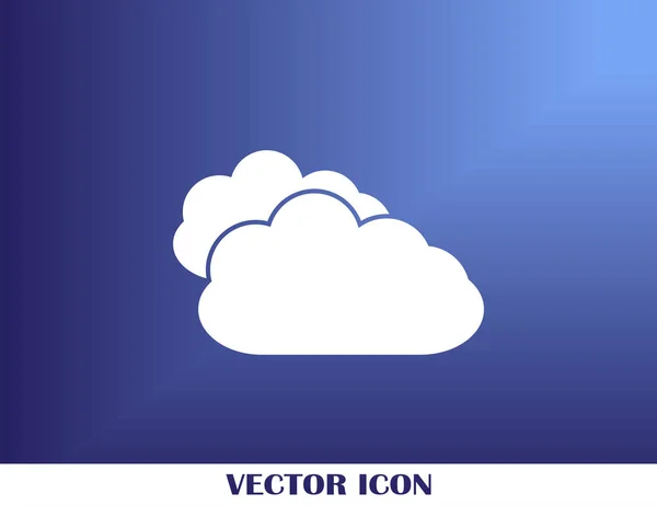 Deux nuages icône web — Image vectorielle