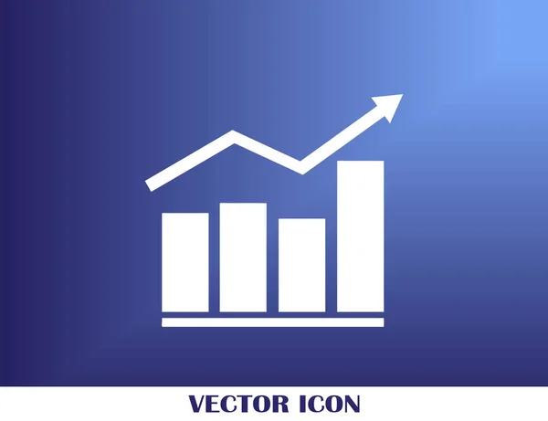 Graphik-Symbol im trendigen flachen Stil. Diagrammleiste Symbol für Ihre Website-Design, Logo, App, ui. Vektorillustration, Eps10. — Stockvektor