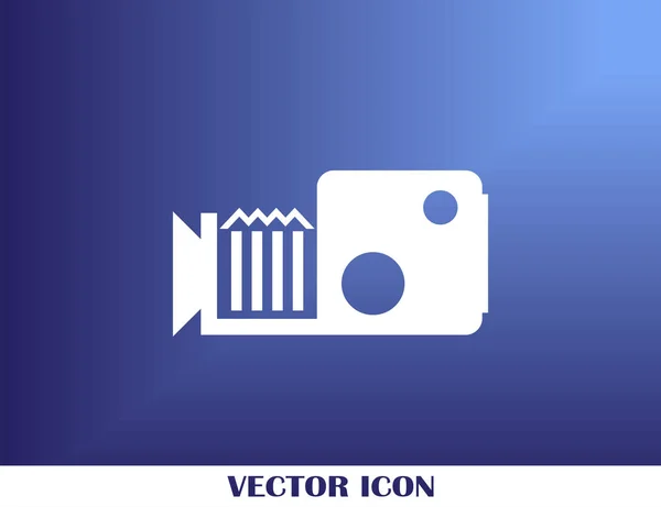 Ikon vektor kamera video - Stok Vektor